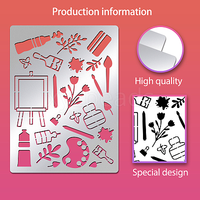 Stainless Steel Cutting Dies Stencils DIY-WH0289-037-1