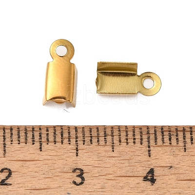 Ion Plating(IP) 304 Stainless Steel Folding Crimp Cord Ends X-FIND-Q118-01G-03-1