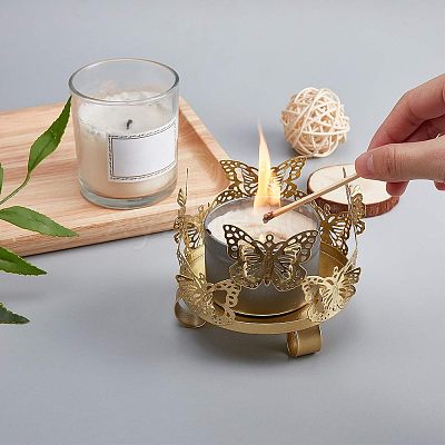 Iron Candle Holder AJEW-WH0019-30-1