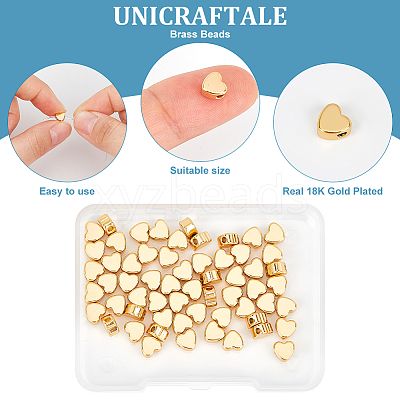 60Pcs Brass Beads KK-UN0002-33-1