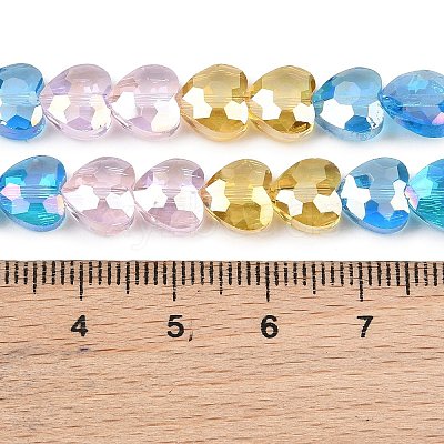 Electroplate Transparent Glass Beads Strands GL-CBADAFE-01B-1