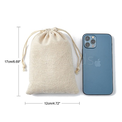 Cotton Packing Pouches Drawstring Bags ABAG-R011-13x18-1