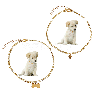 304 Stainless Steel Pendant Necklaces for Pet NJEW-DR00003-1