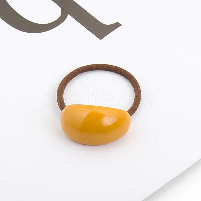 Acrylic Oval Elastic Hair Ties PW-WG83D5B-03-1
