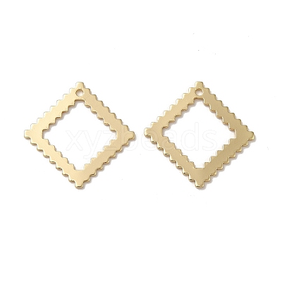 Rhombus Brass Pendants KK-G480-05LG-1