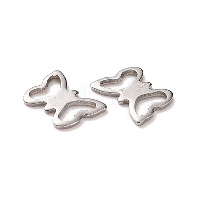 Tarnish Resistant Filigree 304 Stainless Steel Butterfly Charms STAS-N025-07-1