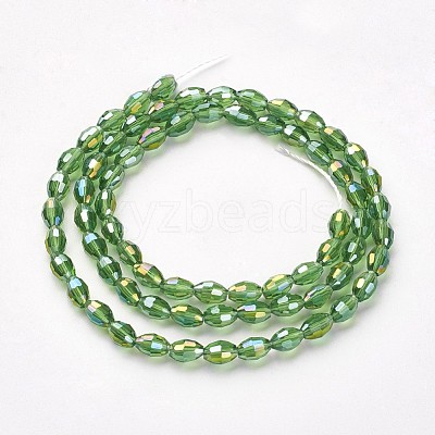 Electroplate Glass Beads Strands GC885Y-1