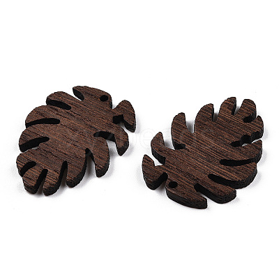 Natural Wenge Wood Pendants WOOD-T023-48-1