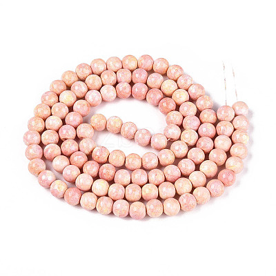 Baking Paint Glass Beads Strands DGLA-N016-8mm-01-1