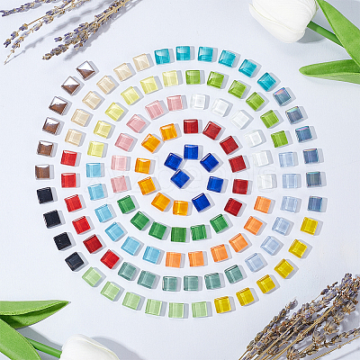 500G Mosaic Tiles Glass Cabochons DIY-SP0001-46-1