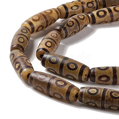 Tibetan Style dZi Beads Strands G-A024-01P-1