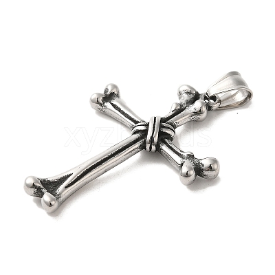 304 Stainless Steel Big Pendants LS-STAS-D091-06AS-1