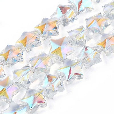 Electroplate Glass Beads Strand EGLA-S188-18-B03-1