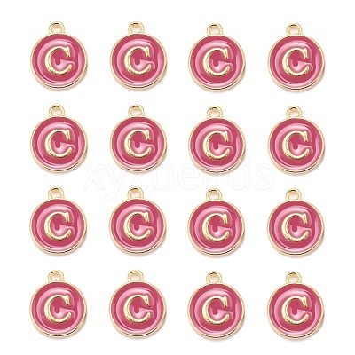 Golden Plated Alloy Enamel Charms X-ENAM-S118-08C-1