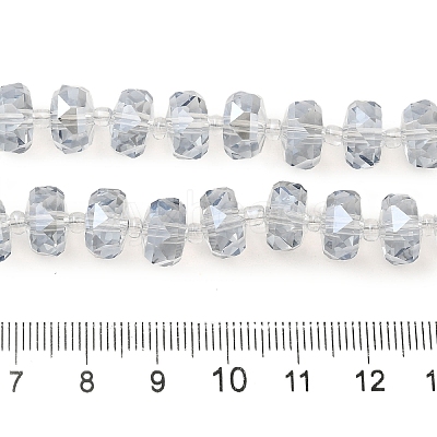 Transparent Electroplate Glass Beads Strands EGLA-P062-01A-PL01-1