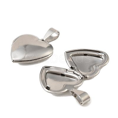 316 Stainless Steel Locket Pendants STAS-K321-12A-P-1