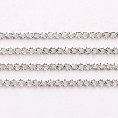 Tarnish Resistant 304 Stainless Steel Curb Chains CHS-Q001-01-1