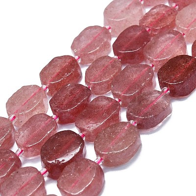 Natural Strawberry Quartz Beads Strands G-K245-J03-E01-1