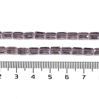 Electroplate Glass Beads Strands GLAA-Q101-02A-PL01-1