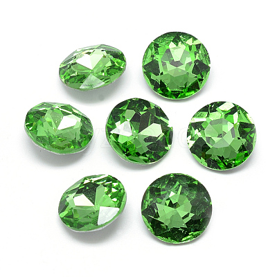 Pointed Back Glass Rhinestone Cabochons RGLA-T029-8mm-19-1