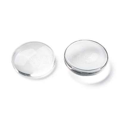 Transparent Glass Cabochons GGLA-R026-15mm-1