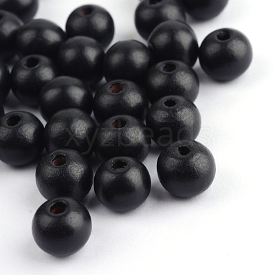 Dyed Natural Wood Beads WOOD-S662-7x8mm-06-1