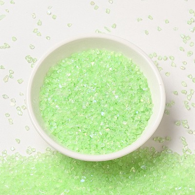 Transparent Electroplate Crushed Glass Craft GLAA-F123-08-1