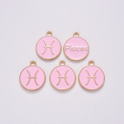 Alloy Enamel Pendants X-ENAM-S124-01B-09H-1