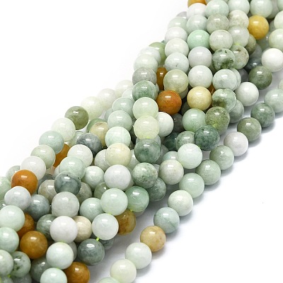 Natural Myanmar Jade Beads Strands G-E576-08A-1