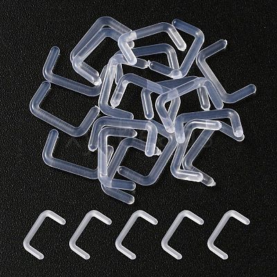 Acrylic L-Shaped Nose Ring AJEW-YW0001-06K-1