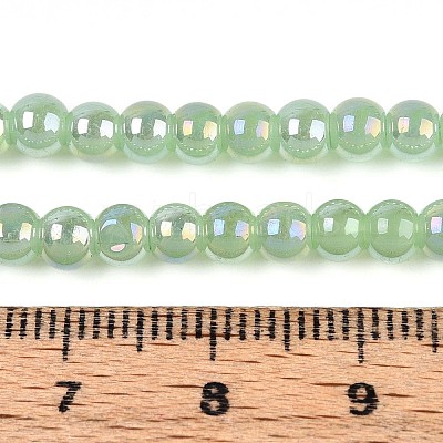Electroplate Imitation Jade Glass Beads Strands LS-GLAA-T032-J4mm-AB03-1