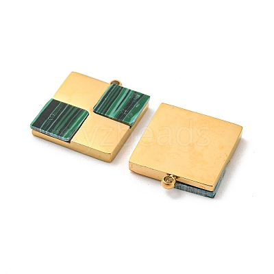 Synthetic Malachite Charms STAS-L022-203G-1