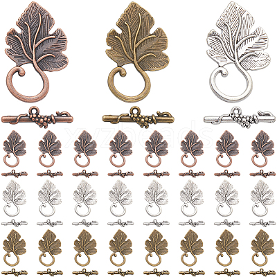 30Pcs 3 Colors Alloy Toggle Clasps FIND-SP0001-55-1