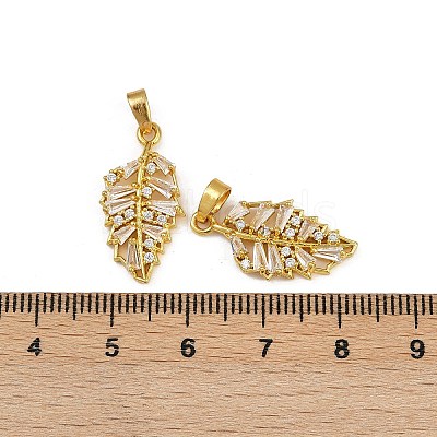 Rack Plating Brass Clear Cubic Zirconia Pendants KK-L236-04D-G-1