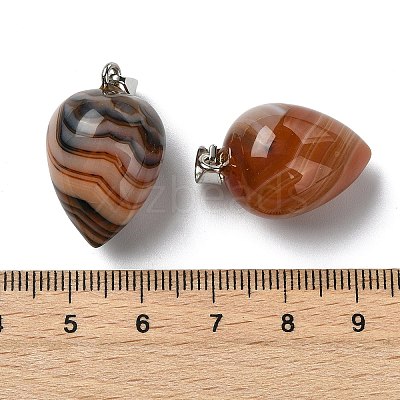 Natural Banded Agate Pendants GG-K002-13K-1