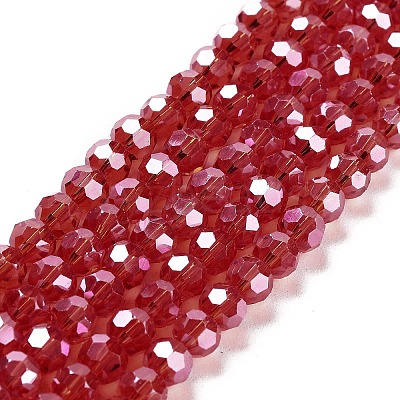 Electroplate Transparent Glass Beads Strands LS-EGLA-A035-T6mm-A01-1