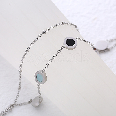 Minimalist Stainless Steel Cable Chain Multi-layered Bracelets BN6339-1