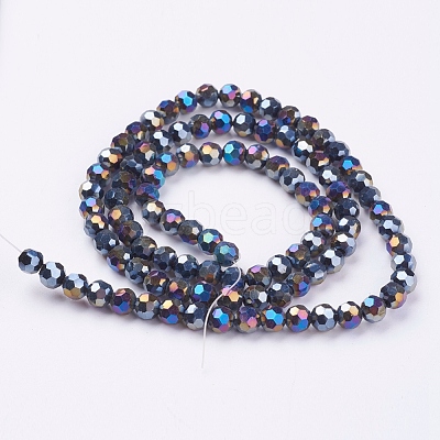 Electroplate Glass Beads Strands EGLA-J042-6mm-AB01-1
