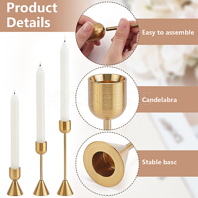 DIY Aluminium Candle Stand Kits DIY-WH0888-346-1