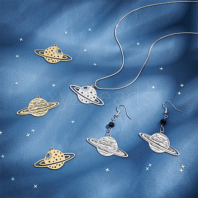 8Pcs 4 Style 201 Stainless Steel Pendants STAS-UN0033-95-1