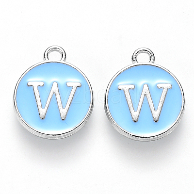 Platinum Plated Alloy Enamel Charms LS-ENAM-S118-04W-P-1