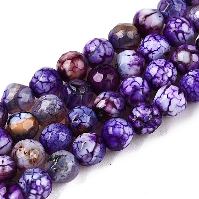 Natural Crackle Agate Beads Strands G-T119-01A-05-1