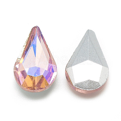 Pointed Back Glass Rhinestone Cabochons RGLA-T014-8x13mm-04-1