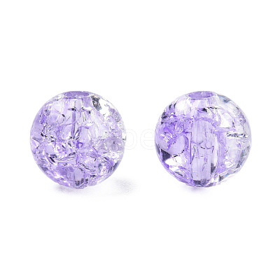 Transparent Crackle Acrylic Beads CACR-N002-19B-1