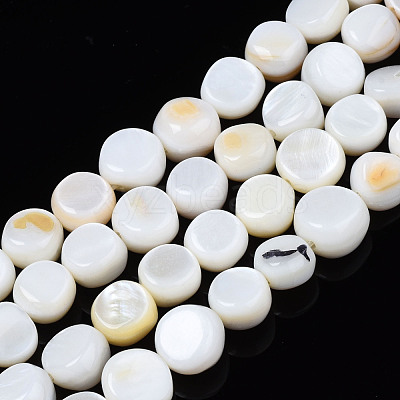 Natural Trochid Shell/Trochus Shell Beads Strands SHEL-S258-083-A01-1