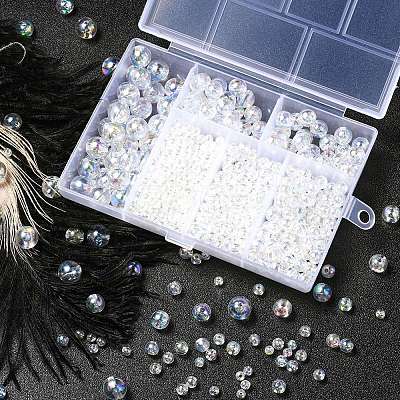 5 Style Transparent Acrylic Beads TACR-YW0001-72-1