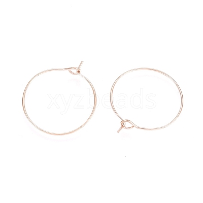 Ion Plating(IP) 316L Surgical Stainless Steel Hoop Earring Findings STAS-D164-03RG-1