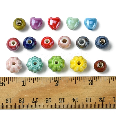 40Pcs Handmade Fancy Antique Glazed Porcelain Beads PORC-FS0001-04-1