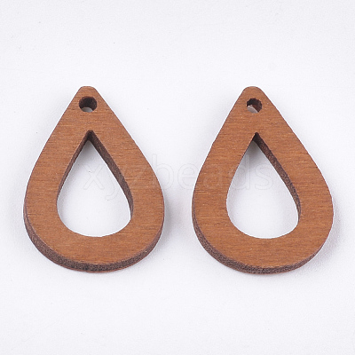 Painted Poplar Wood Pendants WOOD-T021-08I-1