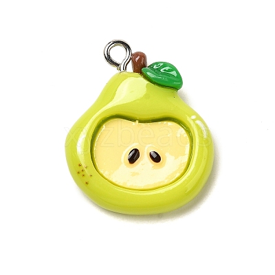Opaque Resin Pendants RESI-K045-01A-1